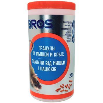 Брос от крыс и мышей 250 г, банка (гранула) 3926 фото