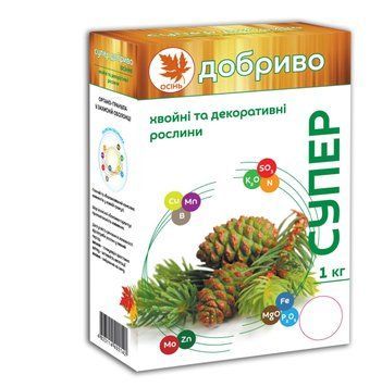 Супер Удобрение Осеннее Осеннее. Хвойные и декоративные культуры 1 кг 4991 фото