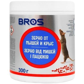 Брос от крыс и мышей 300 г, банка (зерно) 3927 фото